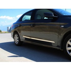 Молдинг дверний (4 шт, нерж.) для Citroen C-Elysee