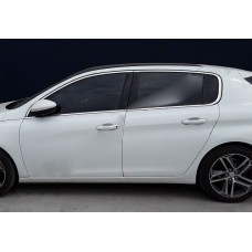 Повна окантовка вікон OmsaLine (10 шт., нерж.) для Peugeot 308 2014-2021 рр