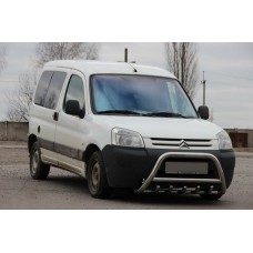 Кенгурятник WT003 (нерж.) 51 мм для Peugeot Partner 1996-2008 гг