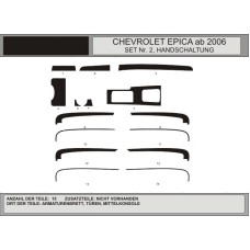 Накладки в салон (kit-2) Червоний для Chevrolet Epica 2006-2014 рр