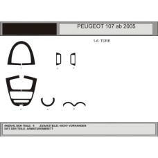 Тюнінг салону Карбон плюс для Peugeot 107