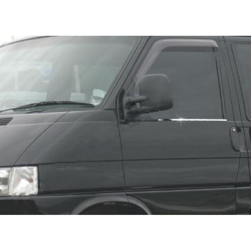 Молдинги стекол (2 шт., нерж) Carmos - Турецька сталь для Volkswagen T4 Caravelle/Multivan