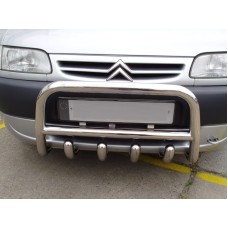 Кенгурятник QT006 (нерж.) 51 мм для Peugeot Partner 1996-2008 рр