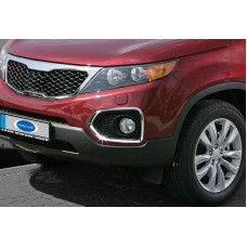 Окантовка протитуманок 2010-2013 (2 шт., нерж) для Kia Sorento XM рр