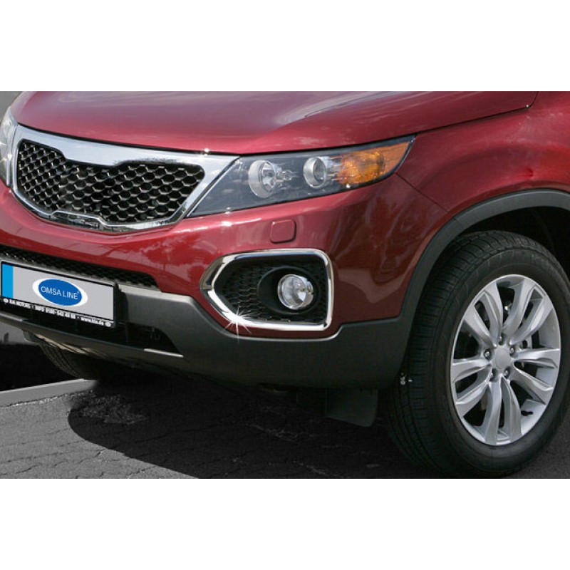 Окантовка протитуманок 2010-2013 (2 шт., нерж) для Kia Sorento XM рр