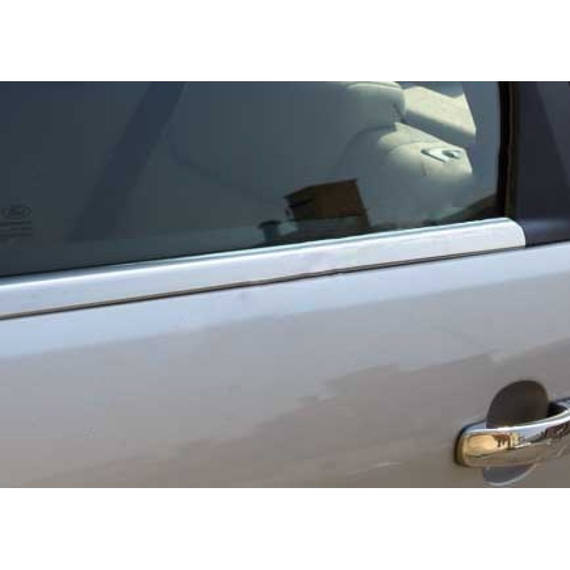 Окантовка стекол (4 шт, нерж.) Carmos - турецкая сталь для Nissan Pathfinder R51 2005-2014 гг