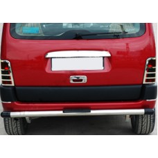 Накладка над номером (1996-2002, 1 дв, нерж) для Peugeot Partner рр