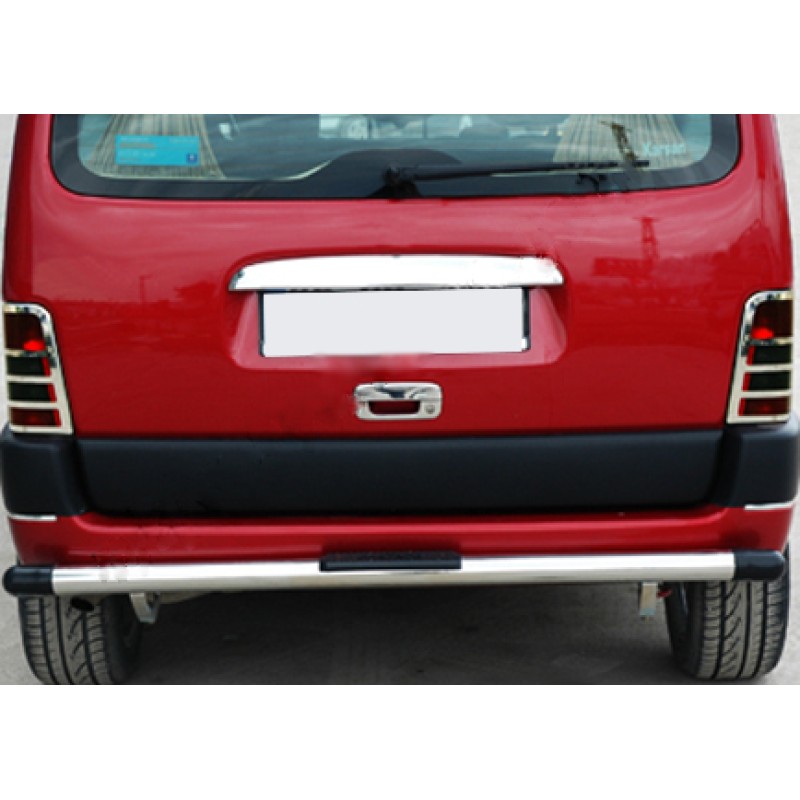 Накладка над номером (1996-2002, 1 дв, нерж) для Peugeot Partner рр