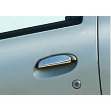 Накладки на ручки (нерж.) 2 шт, Carmos - Турецька сталь для Renault Clio II 1998-2005 рр