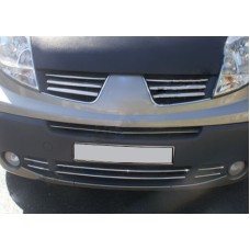 Накладки на нижню решітку (6 шт, нерж) для Nissan Primastar 2002-2014 рр