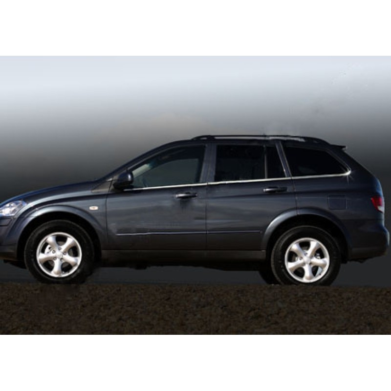 Зовнішня окантовка вікон (6 шт, нерж) для SsangYong Kyron 2005-2014 рр