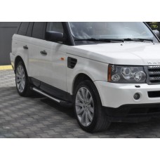 Бокові пороги Allmond Grey (2 шт., алюміній) для Range Rover Sport 2005-2013 рр