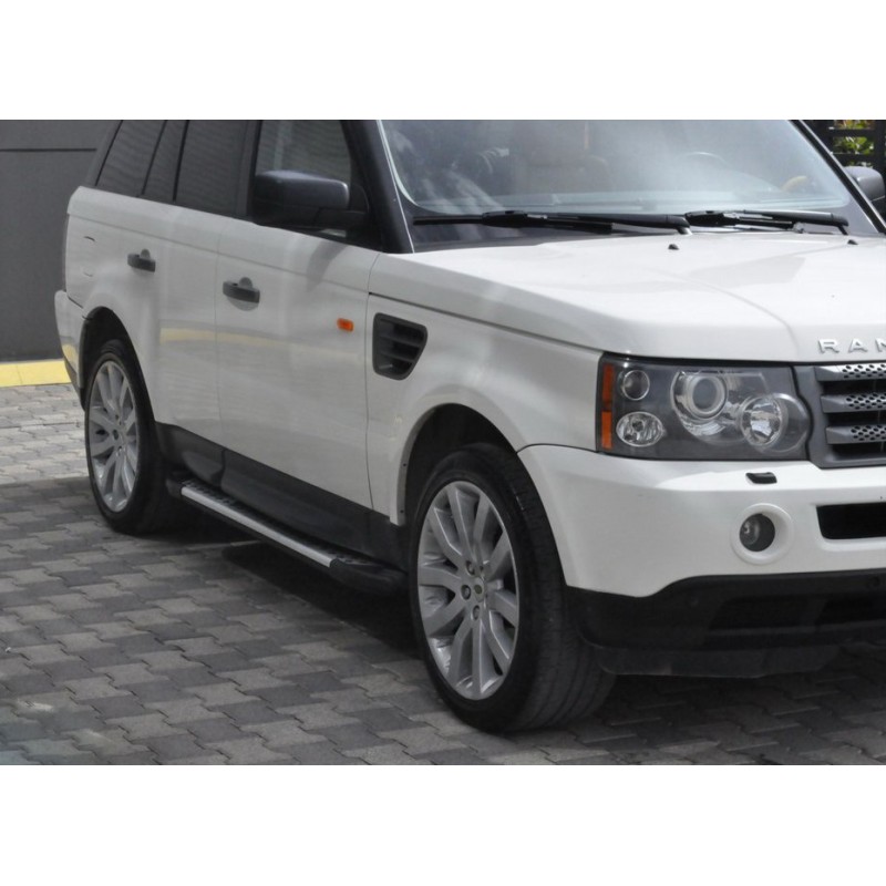 Бокові пороги Allmond Grey (2 шт., алюміній) для Range Rover Sport 2005-2013 рр