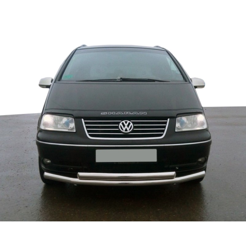 Передня подвійний захист ST014 (нерж) 51 на 42 мм для Volkswagen Sharan 1995-2010 рр
