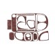 Накладки на панель (2000-2006 роки) Дерево для Ford Transit рр