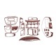 Накладки на панель (big set) Дерево для Hyundai H300, H1, Starex 2008-2020 рр