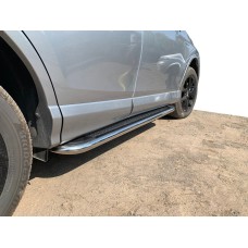 Бокові пороги Maydos V2 (2 шт., алюміній -2025 нерж) для Toyota Rav 4 2013-2018 рр