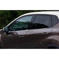 Окантовка окон (4 шт, нерж) для Renault Captur 2013-2019 гг