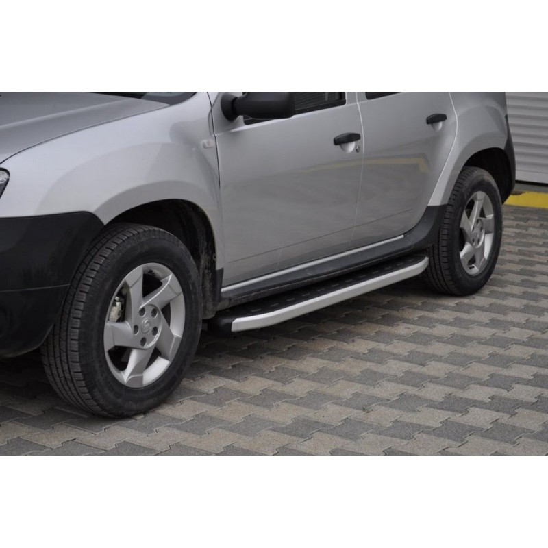 Бокові пороги Fullmond (2 шт, алюмін. профілю.) для Dacia Duster 2008-2018 рр