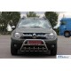 Кенгурятник з написом WT004 (нерж.) для Dacia Duster 2008-2018 рр