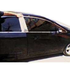 Молдинг дверних стійок (6 шт, нерж.) для Honda Civic Sedan VIII 2006-2011рр