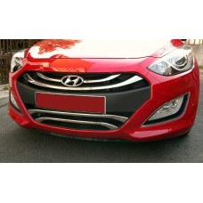 Накладки на нижню решітку тип 2 (нерж) для Hyundai I-30 2012-2017 рр