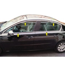 Повна окантовка вікон (Sedan, нерж) для Peugeot 508 2010-2018 рр