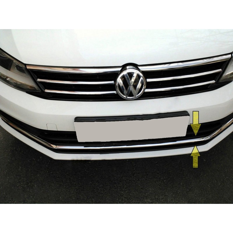 Накладки на решітку бампера 2014-2018 Carmos (нерж) для Volkswagen Jetta рр
