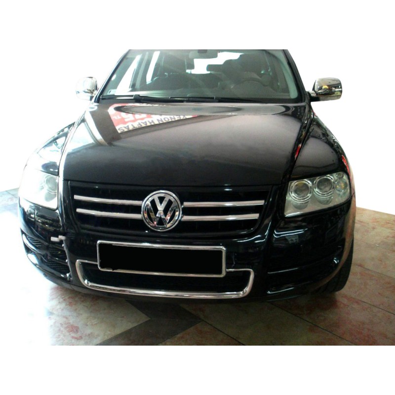 Накладки на решітку (4 шт, нерж) 2008-2010 для Volkswagen Touareg рр