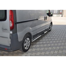 Бічні труби (2 шт, нерж.) 60мм, Довга база для Nissan Primastar 2002-2014 рр
