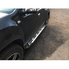 Бокові пороги Sunrise (2 шт., Алюміній) для Dacia Duster 2008-2018 рр