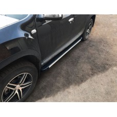 Бокові пороги Maya V1 (2 шт., алюміній) для Dacia Duster 2008-2018 рр