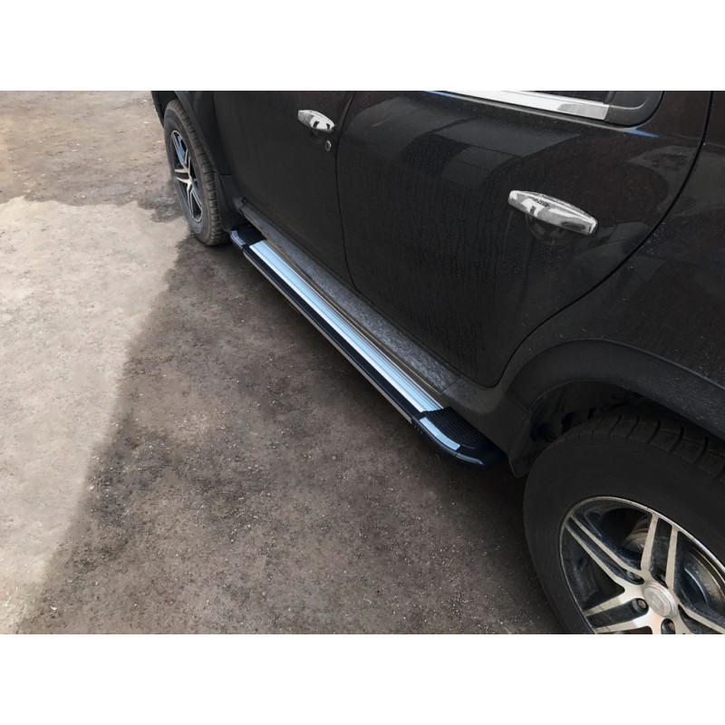 Бокові пороги Rainbow (2 шт., Алюміній) для Dacia Duster 2008-2018 рр