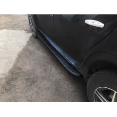Бокові пороги Tayga Black (2 шт., алюміній) для Renault Duster 2008-2017 рр