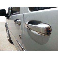 Накладки на ручки (4 шт, нерж) Carmos - Турецкая сталь для Ford Connect 2010-2013 гг