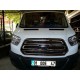 Накладки на решітку (2014-2018, 3 шт, нерж) Carmos - Турецька сталь для Ford Transit 2014- рр