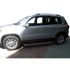 Бокові пороги BlackLine (2 шт, алюміній) для Volkswagen Tiguan 2007-2016 рр