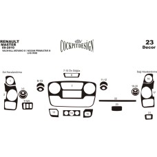Накладки на панель (мала комплектація) Алюміній для Renault Master 2011-2023 рр