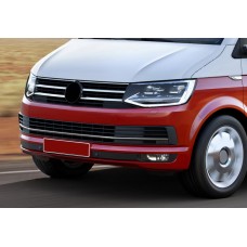 Накладки на решітку бампера 2015-2019 (3 шт, нерж) для Volkswagen T6