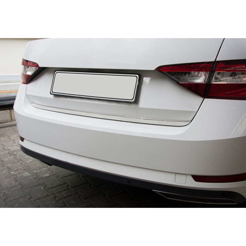 Кромка багажника (нерж) OmsaLine - Італійська нержавіюча сталь для Skoda Superb 2015-2024 рр