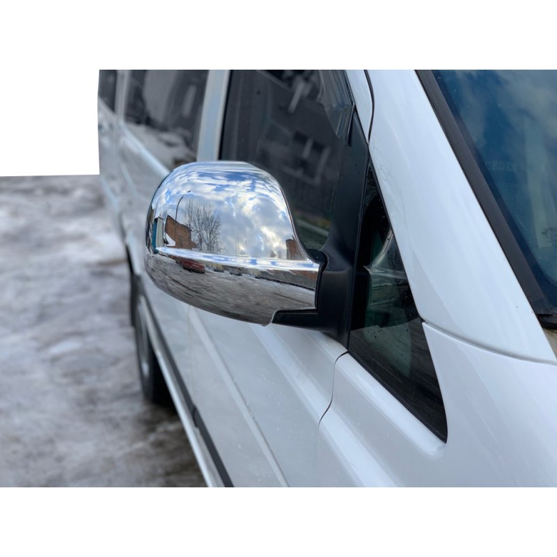 Накладки на дзеркала VITO 2004-2010 (2 шт) Carmos - турецька сталь для Mercedes Viano рр