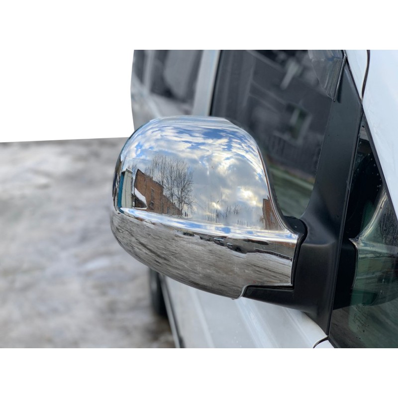 Накладки на дзеркала Vito 2004-2010 (2 шт) Carmos - Хромований пластик для Mercedes Vito W639 рр