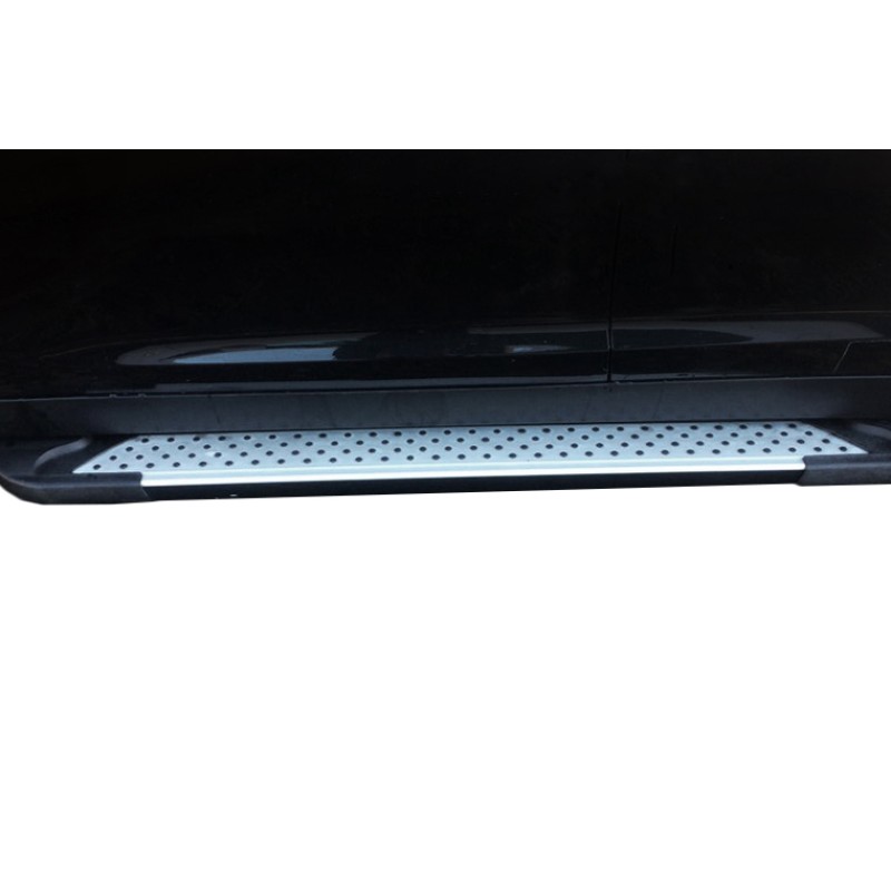 Боковые пороги Allmond Grey (2 шт., алюм.) для Kia Sportage 2010-2015 гг