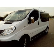 Накладки на дзеркала (2 шт) Carmos - Турецька сталь для Nissan Primastar 2002-2014 рр