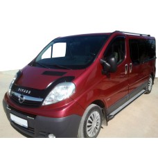 Боковые пороги Rainbow (2 шт., алюминий) Короткая база для Opel Vivaro 2001-2015 гг