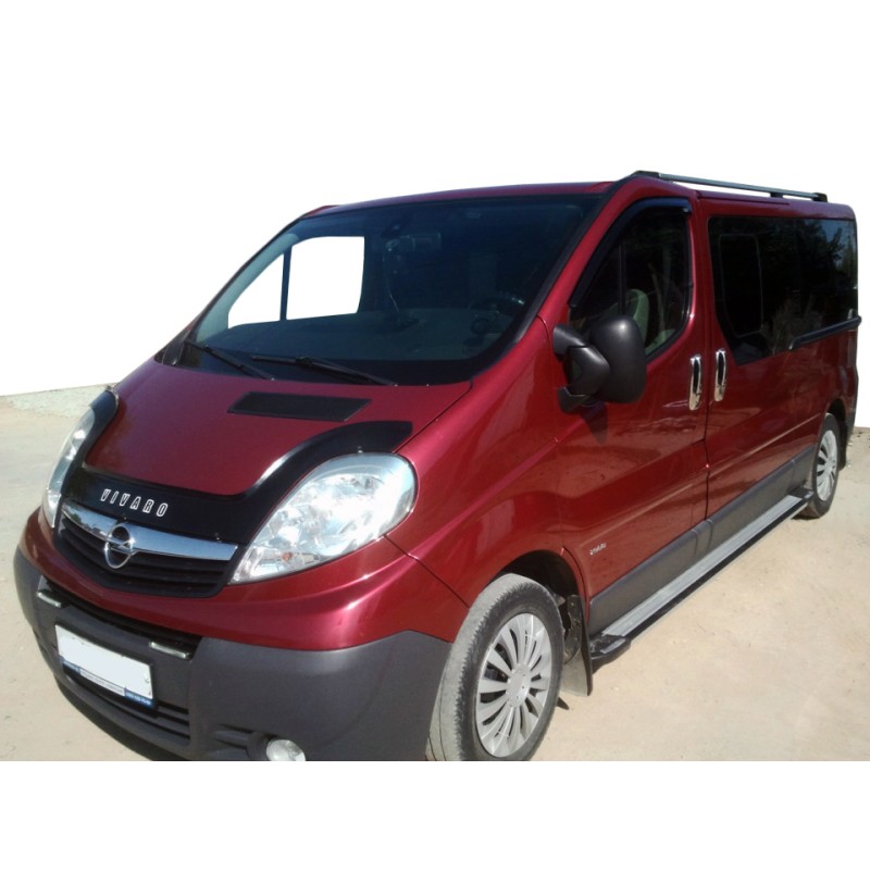Бокові пороги Rainbow (2 шт., алюміній) Довга база для Opel Vivaro 2001-2015 рр