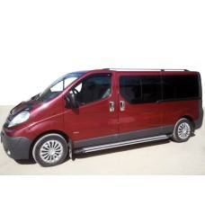 Бокові пороги Rainbow (2 шт., Алюміній) Коротка база для Nissan Primastar 2002-2014 рр