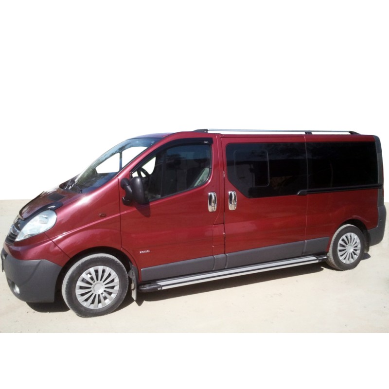 Бокові пороги Rainbow (2 шт., Алюміній) Коротка база для Nissan Primastar 2002-2014 рр