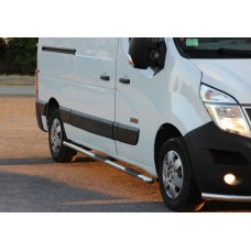 Бічні труби BB002 (2 шт., нерж.) Довга база для Renault Master 2011-2023 рр