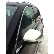 Накладки на дзеркала (2 шт., нерж) Carmos - Турецька сталь для Volkswagen Tiguan 2007-2016 рр